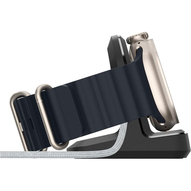 Dockingstation für Apple Watch Ladegerät, Spigen Rugged Armor Stand, Schwarz