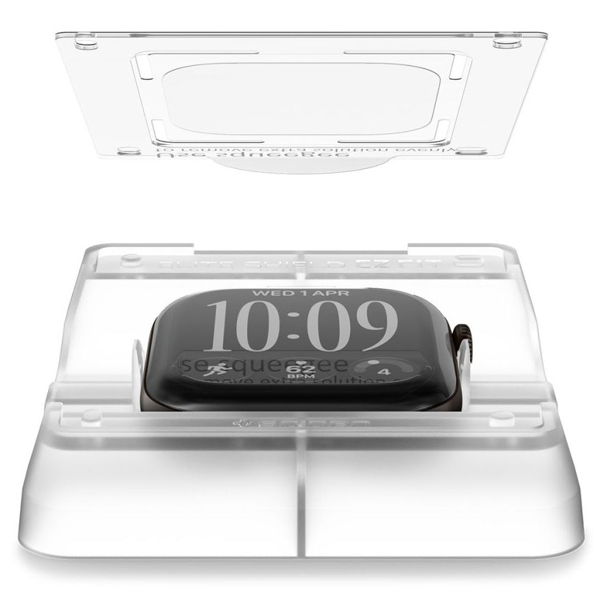 Bildschirmfolie + Applikator für Apple Watch Series 12 46mm, Spigen Elite Shield EZ Fit 2-Pack (7/10)