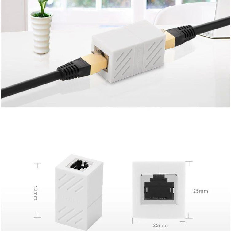 Stecker, RJ45-Netzwerkverlängerungskabel, Ugreen NW114 Ethernet, 8P/8C, Cat.7, UTP, Weiß