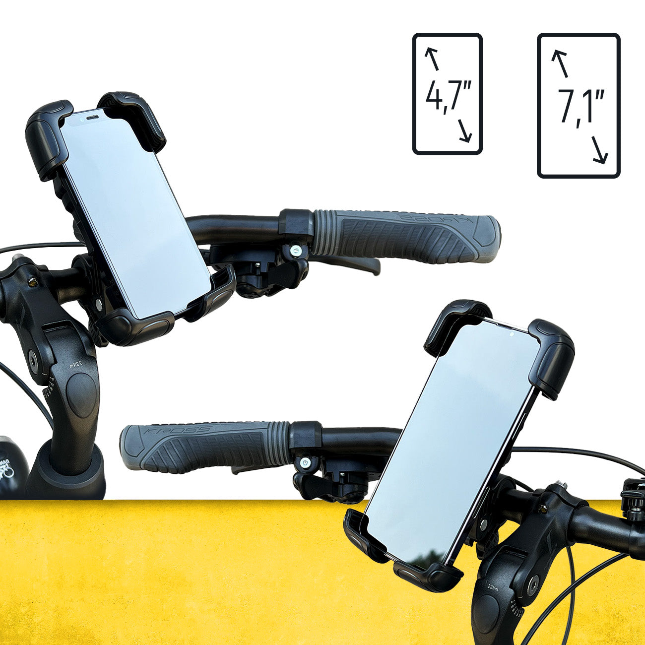 Fahrrad Handyhalterung für Smartphone für den Lenker, Wozinsky Active WBHBK6, Schwarz