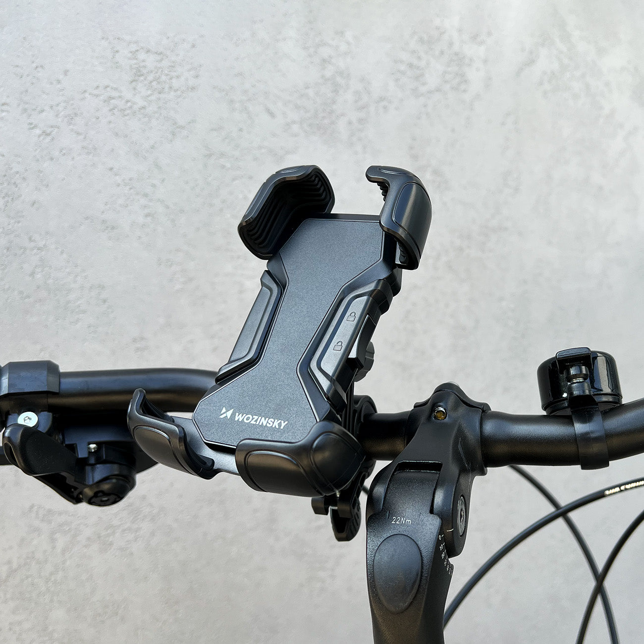 Fahrrad Handyhalterung für Smartphone für den Lenker, Wozinsky Active WBHBK6, Schwarz