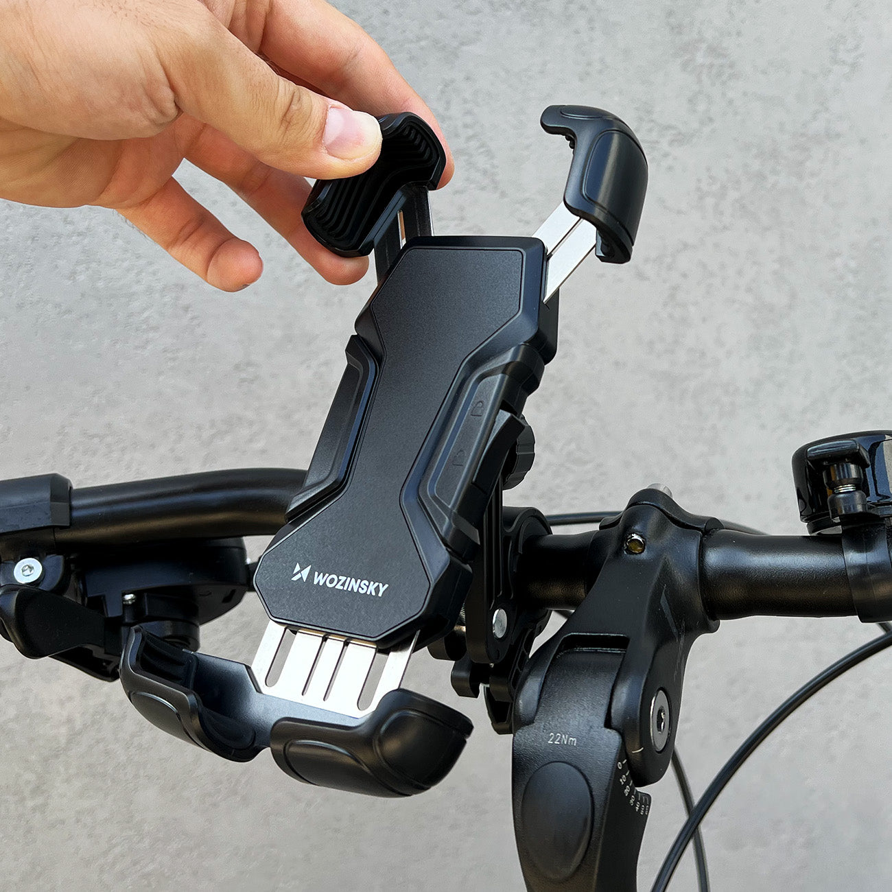 Fahrrad Handyhalterung für Smartphone für den Lenker, Wozinsky Active WBHBK6, Schwarz
