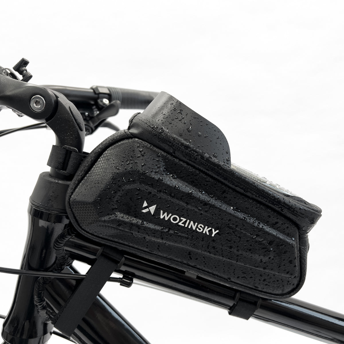 Fahrradrahmentasche mit Handyhülle, Wozinsky Active WBB28BK, Schwarz