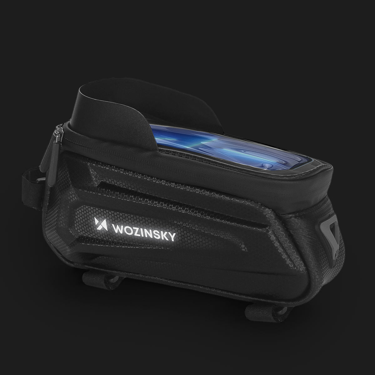 Fahrradrahmentasche mit Handyhülle, Wozinsky Active WBB28BK, Schwarz