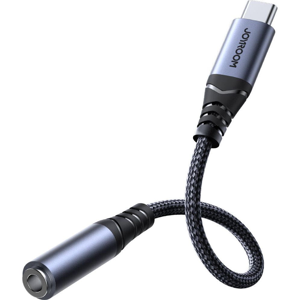 Audiokabel, DAC-Adapter USB-C - Jack 3.5mm, Joyroom SY-C01, Schwarz