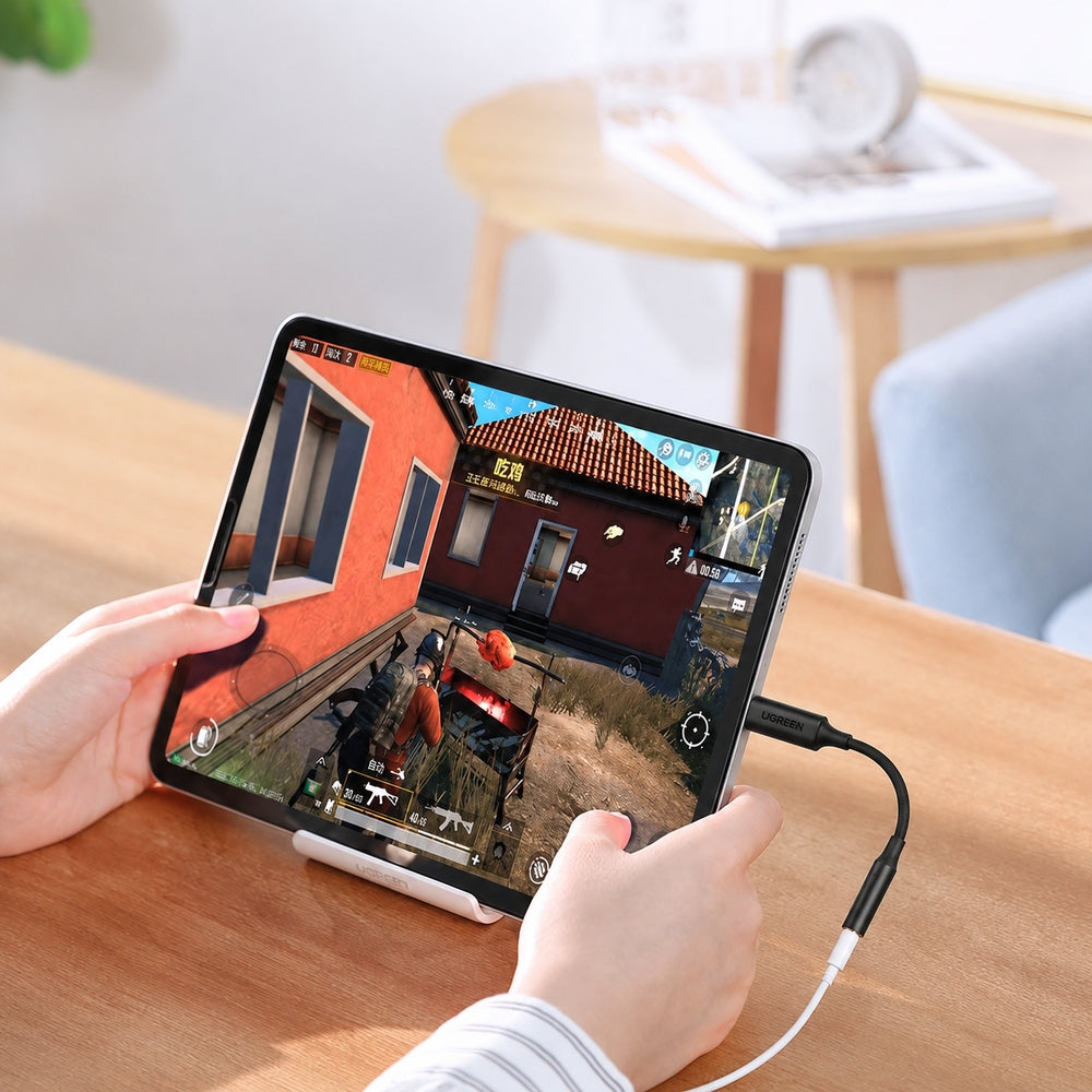 Ugreen Kabel / Adapter Miniklinke auf USB-C Kopfhörer Adapter, 10cm, Schwarz
