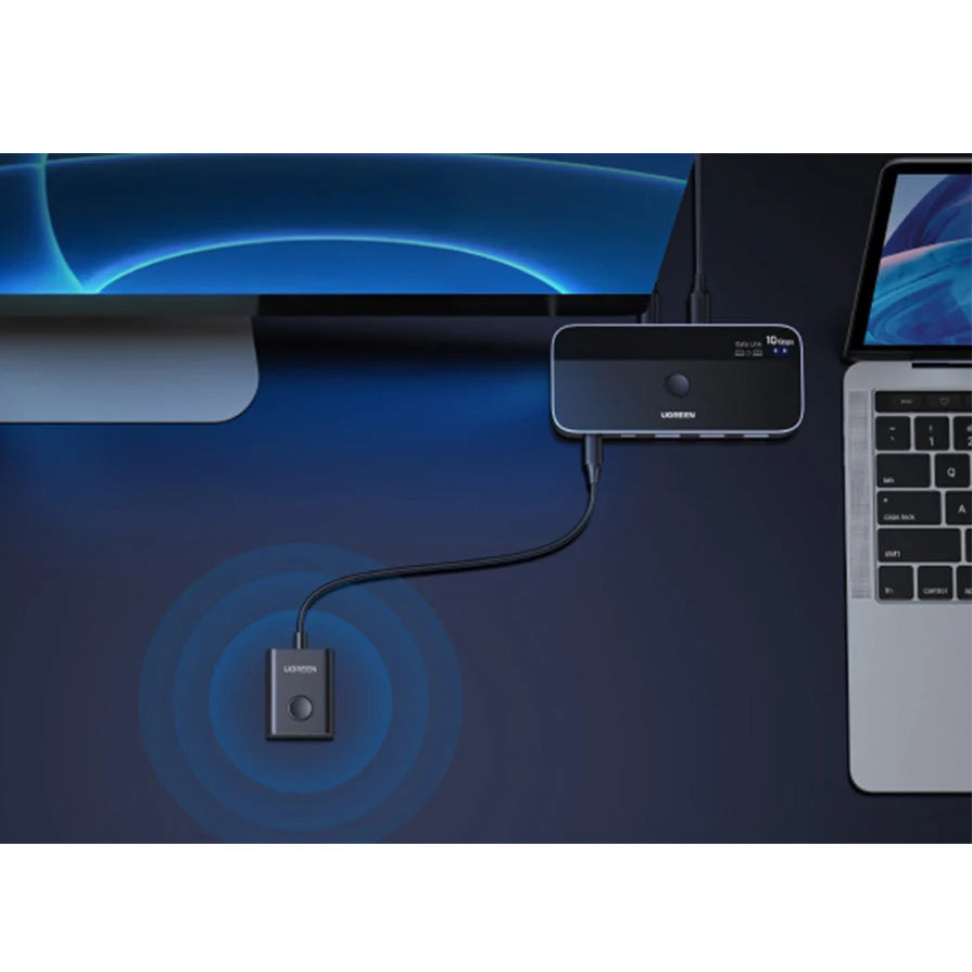 Switch, USB-Verteiler, USB 3.0, 3x USB-A, 1x USB-C, 2x USB-A, Ugreen CM662, Grau