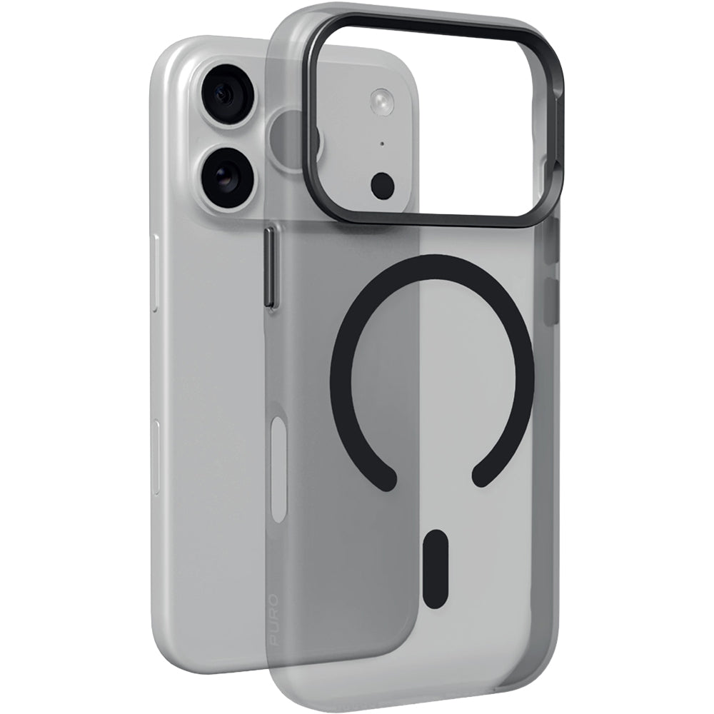 Handyhülle für iPhone 18 Pro / 17 Pro, Puro Lightfeel mit MagSafe, Schwarz (1/2)