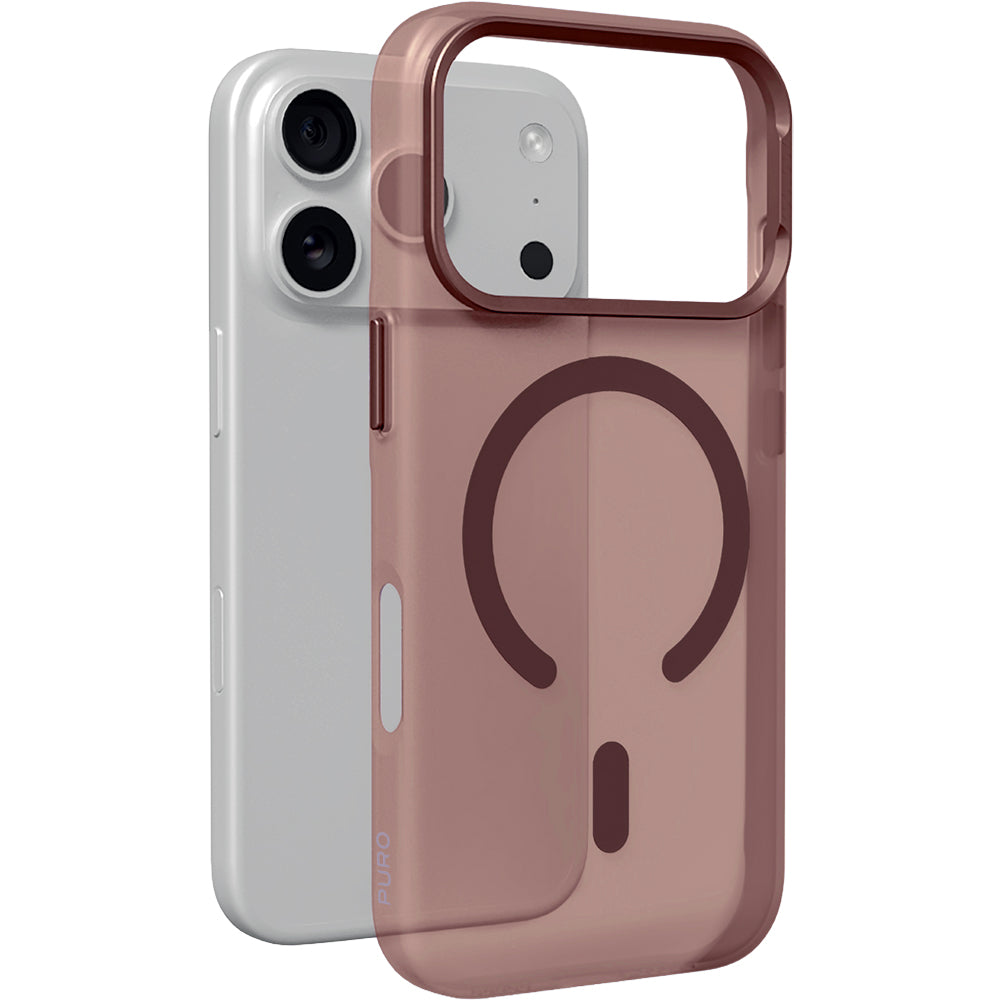 Handyhülle für iPhone 18 Pro / 17 Pro, Puro Lightfeel mit MagSafe, Bordrot (1/2)