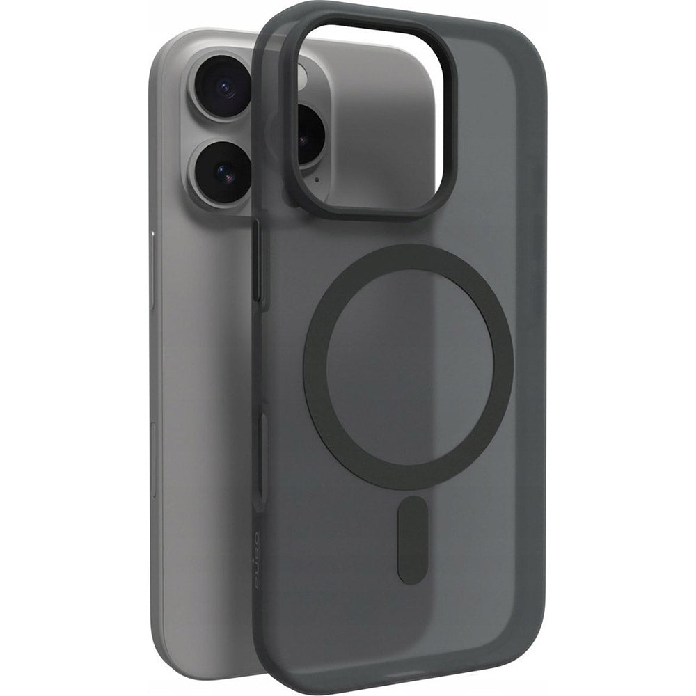 Handyhülle für iPhone 16 Pro Max, Puro Daylight Mag, Schwarz Durchscheinend