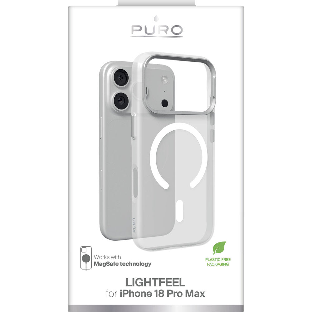 Handyülle für iPhone 18 Pro Max / 17 Pro Max, Puro Lightfeel mit MagSafe, Weiß (2/2)