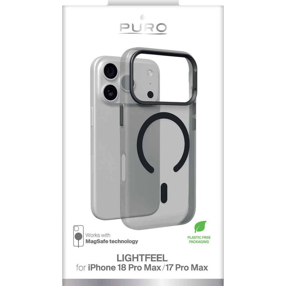Handyhülle für iPhone 18 Pro Max / 17 Pro Max, Puro Lightfeel mit MagSafe, Schwarz (2/6)
