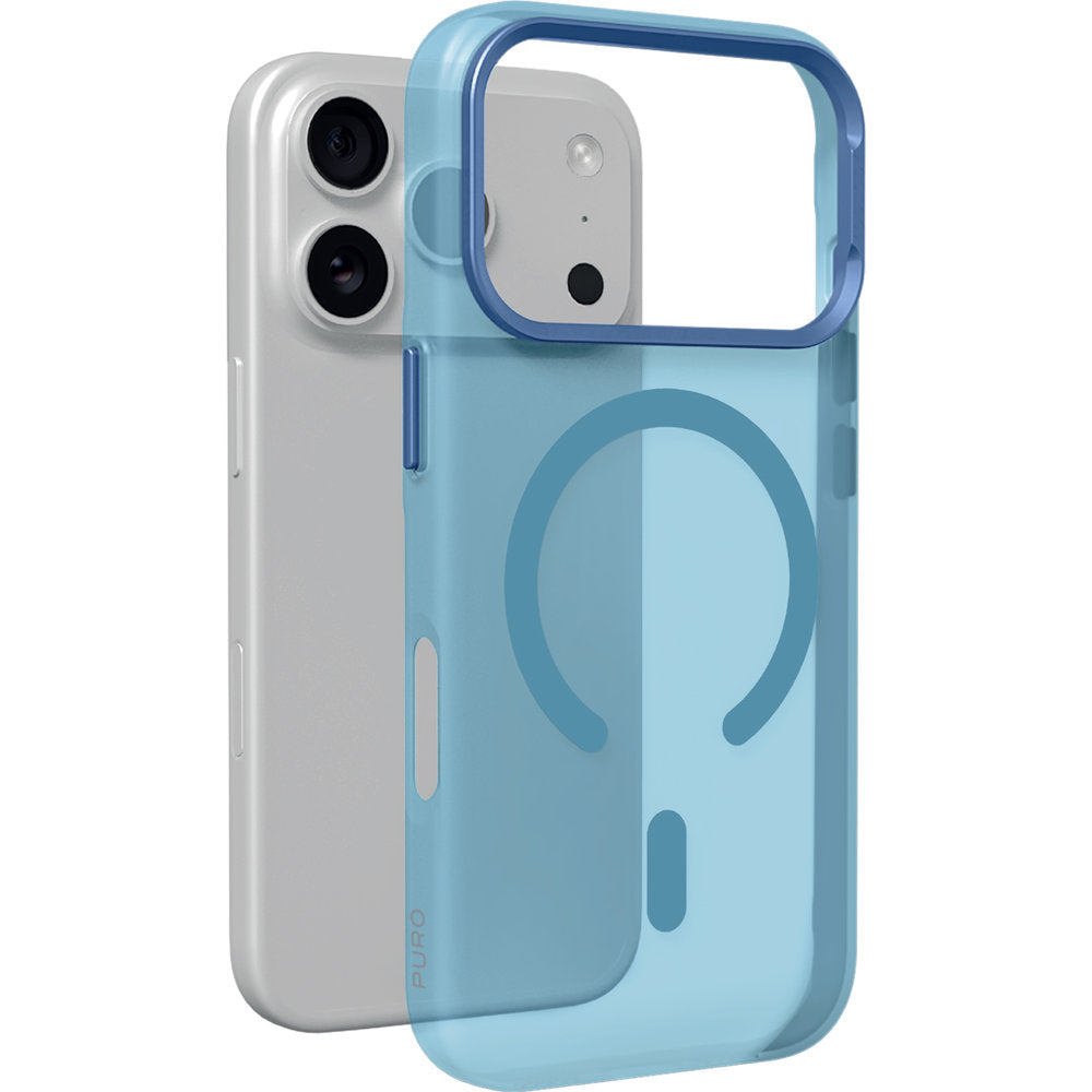 Handyülle für iPhone 18 Pro Max / 17 Pro Max, Puro Lightfeel mit MagSafe, Hellblau (1/2)