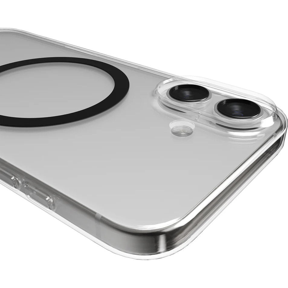 Handyhülle für iPhone 17, Puro Lite Mag Pro, Transparent-Schwarz
