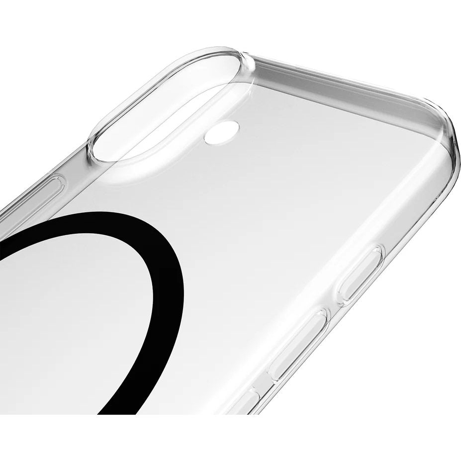 Handyhülle für iPhone 17, Puro Lite Mag Pro, Transparent-Schwarz
