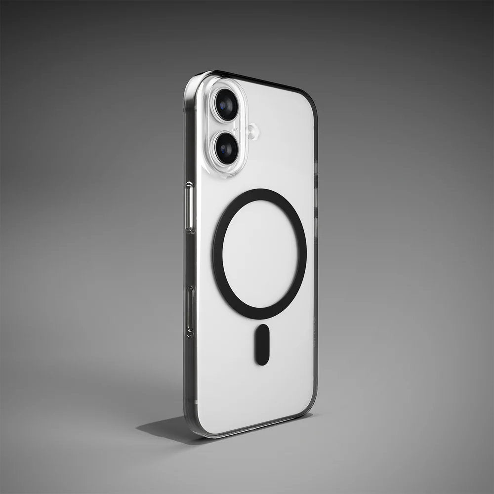 Handyhülle für iPhone 17, Puro Lite Mag Pro, Transparent-Schwarz