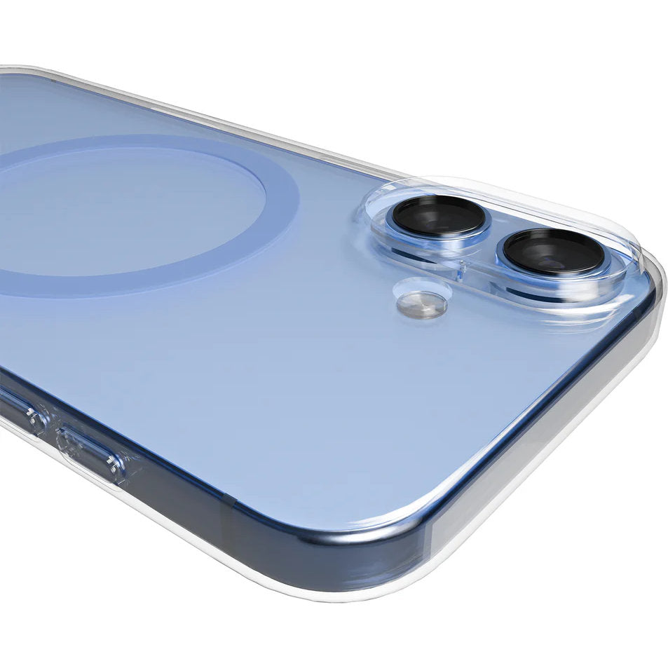 Handyhülle für iPhone 17, Puro Lite Mag Pro, Blau und Transparent