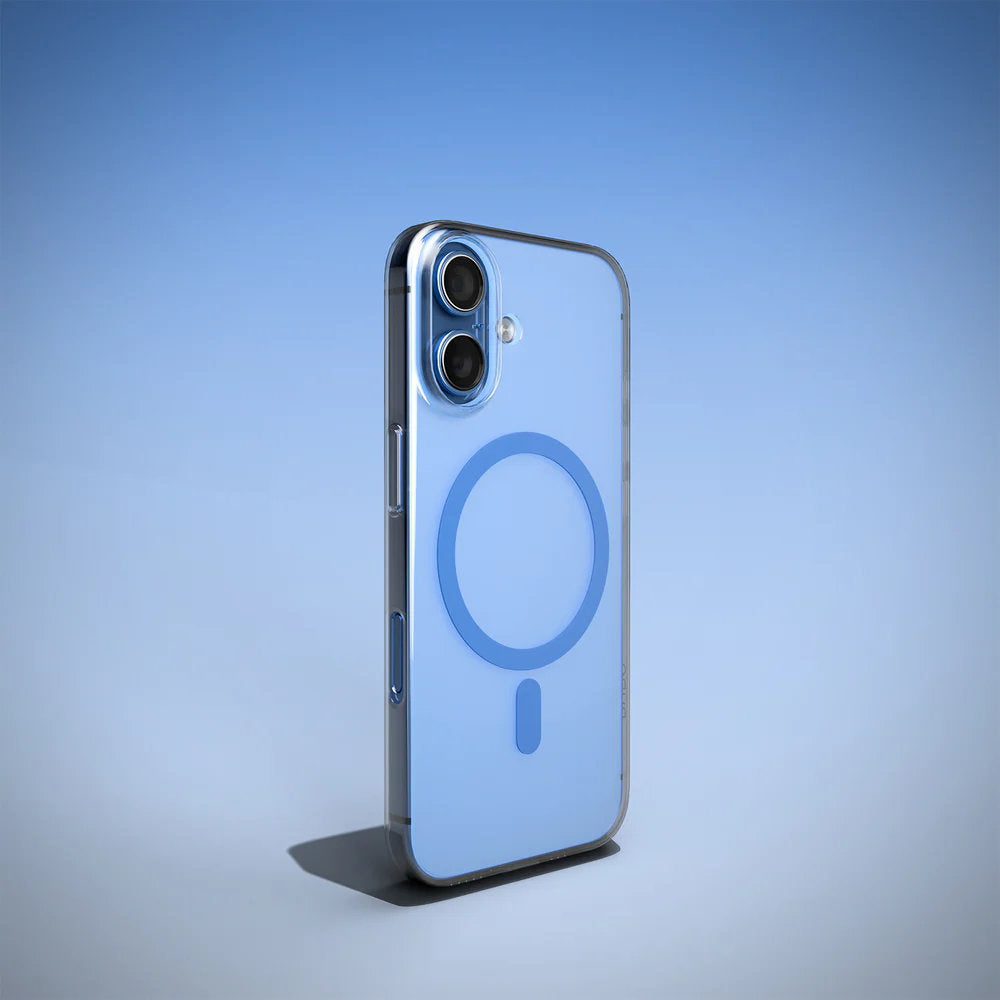 Handyhülle für iPhone 17, Puro Lite Mag Pro, Blau und Transparent