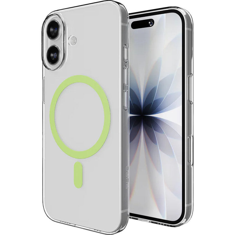 Handyhülle für iPhone 17, Puro Lite Mag Pro, Transparent und Grün