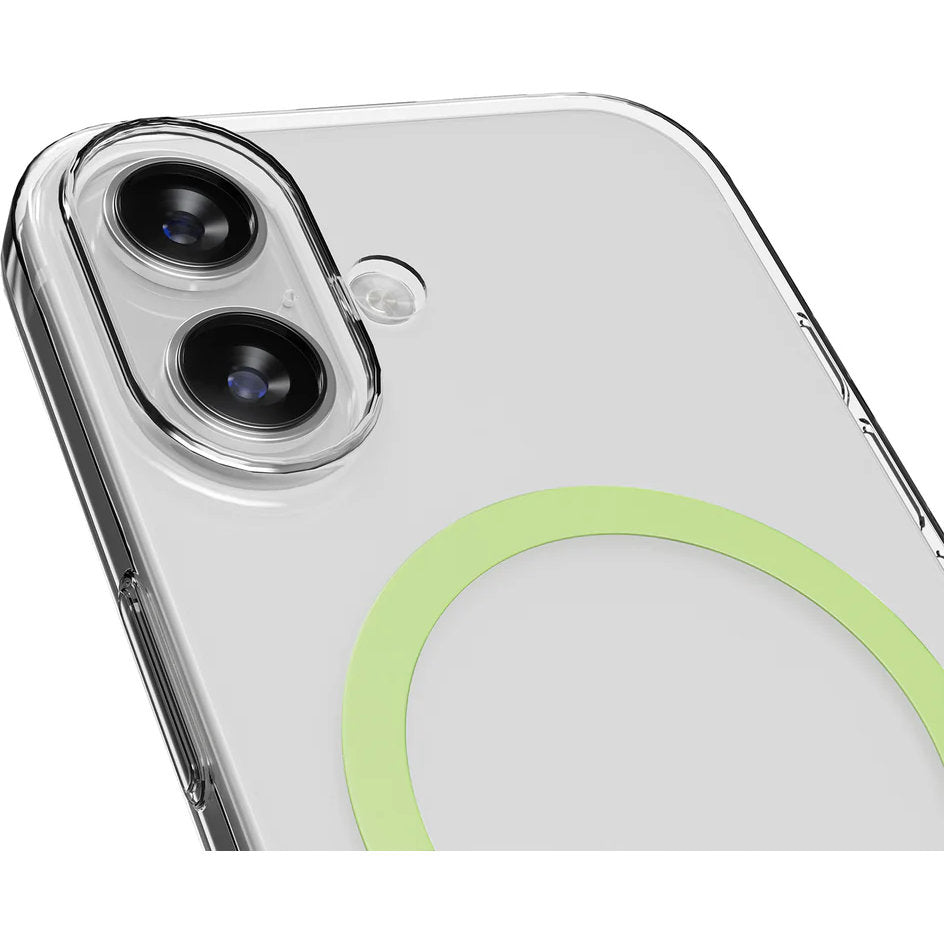 Handyhülle für iPhone 17, Puro Lite Mag Pro, Transparent und Grün