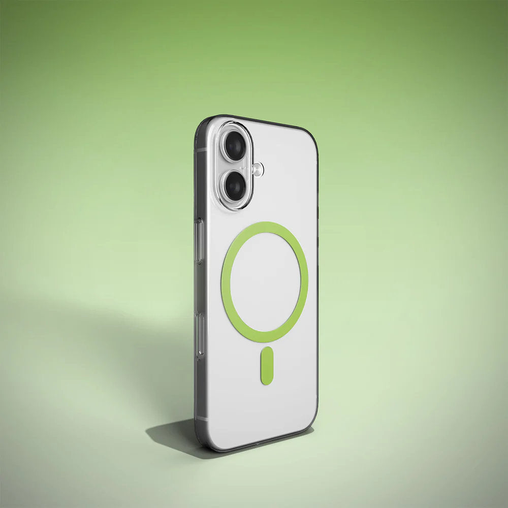 Handyhülle für iPhone 17, Puro Lite Mag Pro, Transparent und Grün