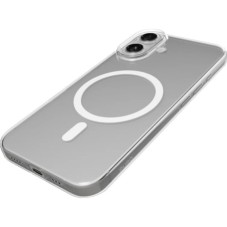 Handyhülle für iPhone 17, Puro Lite Mag Pro, Transparent und Weiß