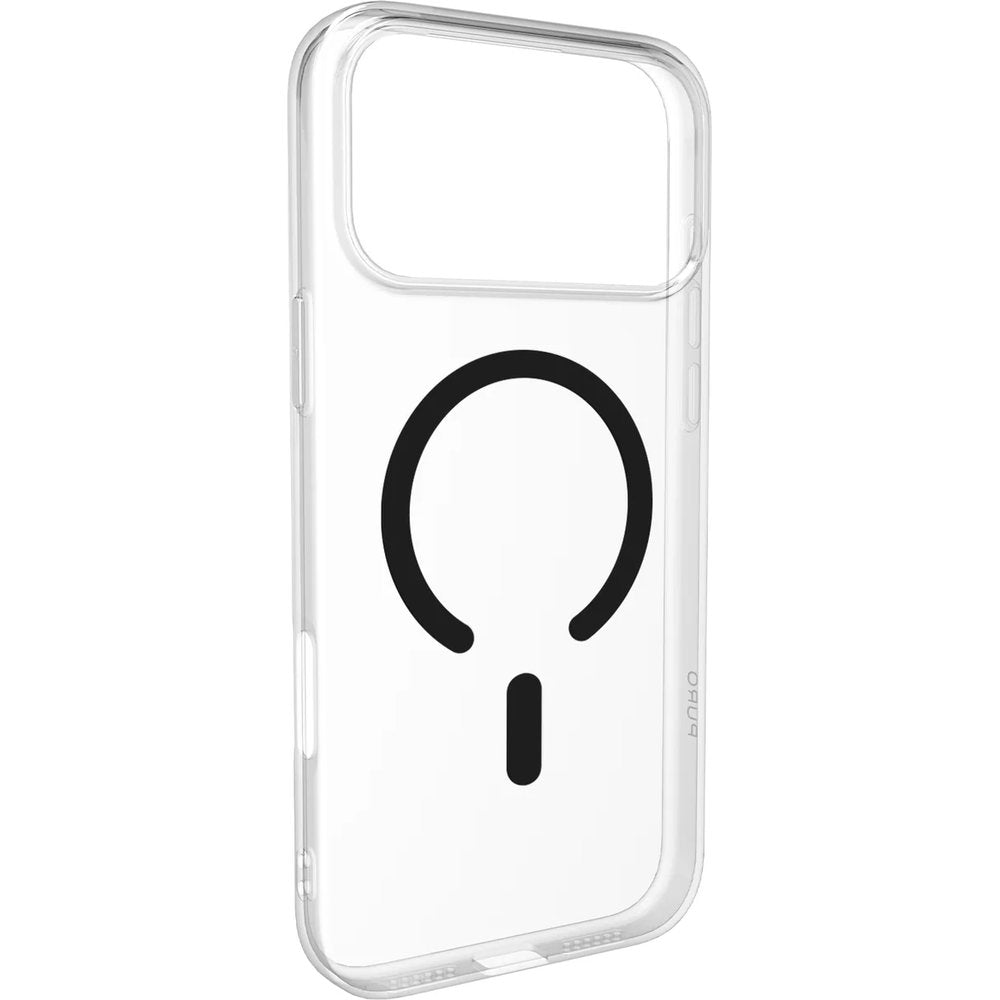 Handyhülle für iPhone 17 Pro, Puro Lite Mag Pro, Transparent-Schwarz