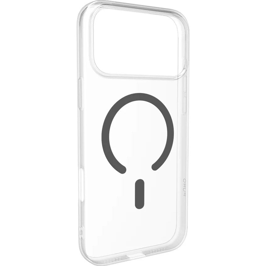 Handyhülle für iPhone 17 Pro, Puro Lite Mag Pro, Transparent und Grau