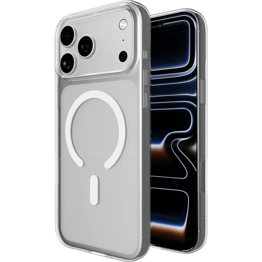 Handyhülle für iPhone 17 Pro, Puro Lite Mag Pro, Transparent und Weiß