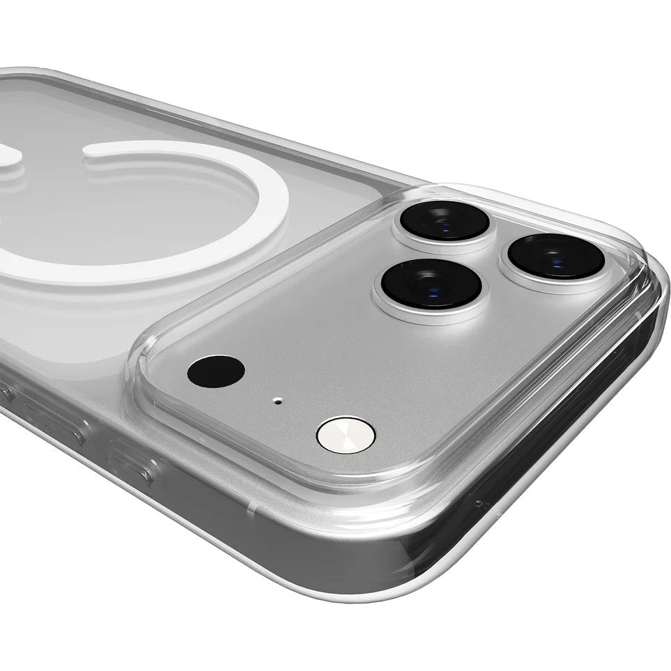 Handyhülle für iPhone 17 Pro, Puro Lite Mag Pro, Transparent und Weiß