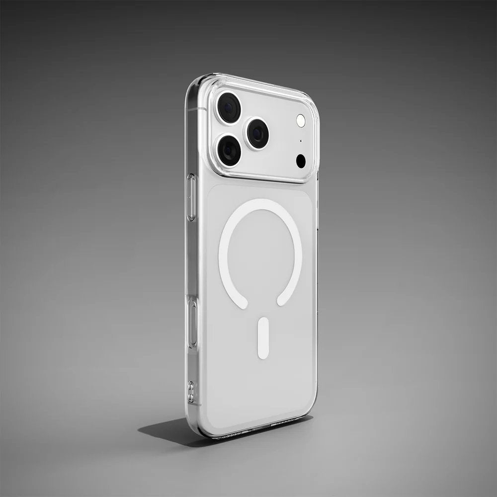 Handyhülle für iPhone 17 Pro, Puro Lite Mag Pro, Transparent und Weiß