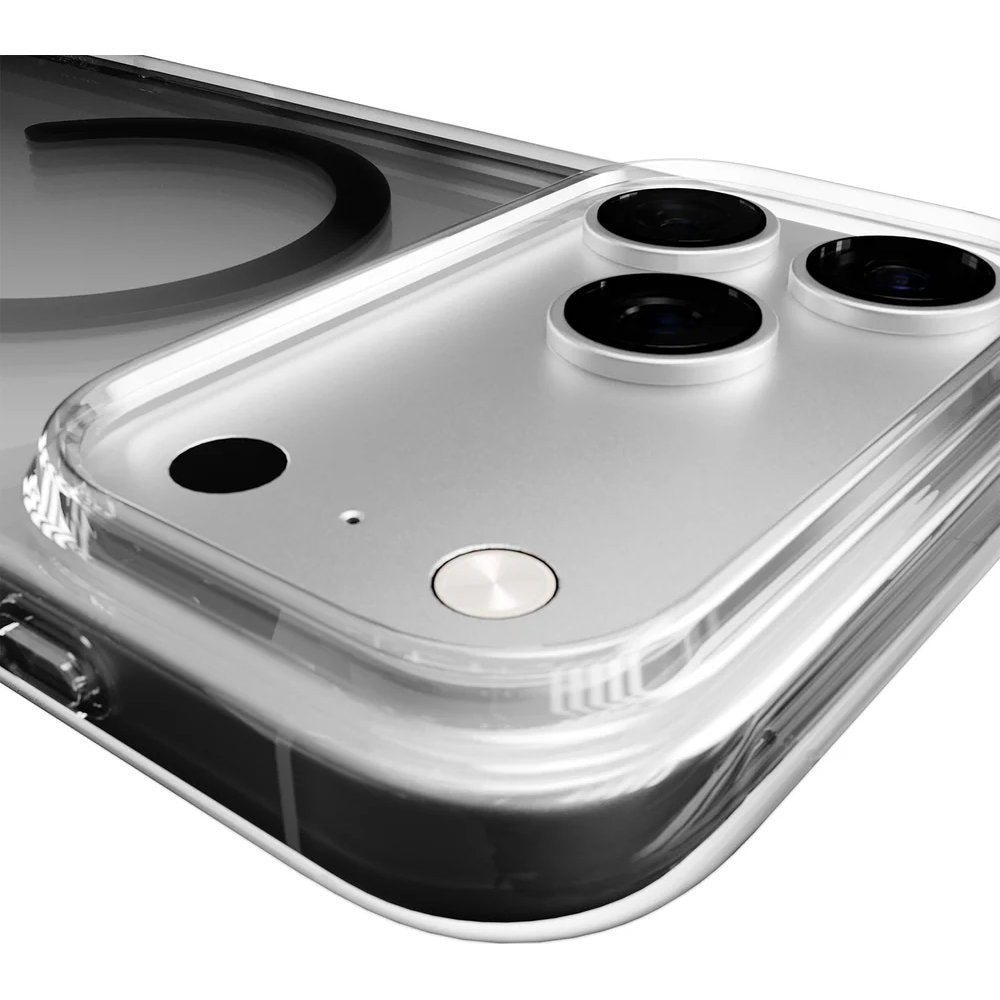 Handyhülle für iPhone 17 Pro Max, Puro Lite Mag Pro, Transparent-Schwarz