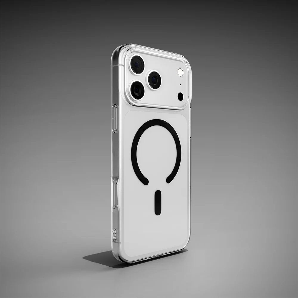 Handyhülle für iPhone 17 Pro Max, Puro Lite Mag Pro, Transparent-Schwarz