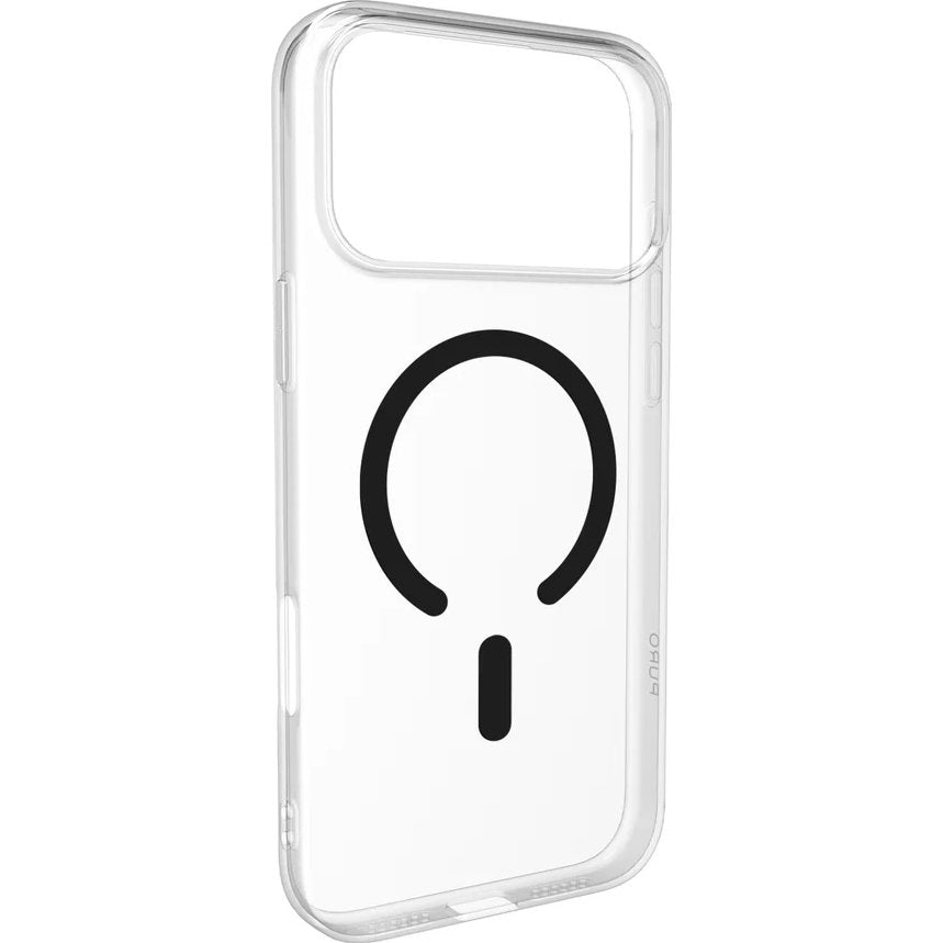 Handyhülle für iPhone 17 Pro Max, Puro Lite Mag Pro, Transparent-Schwarz