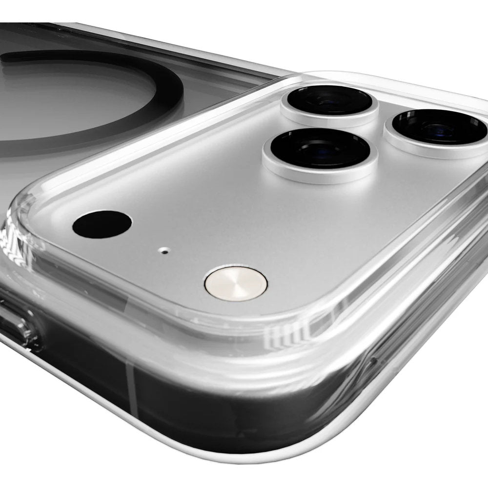 Handyhülle für iPhone 17 Pro Max, Puro Lite Mag Pro, Transparent und Grau