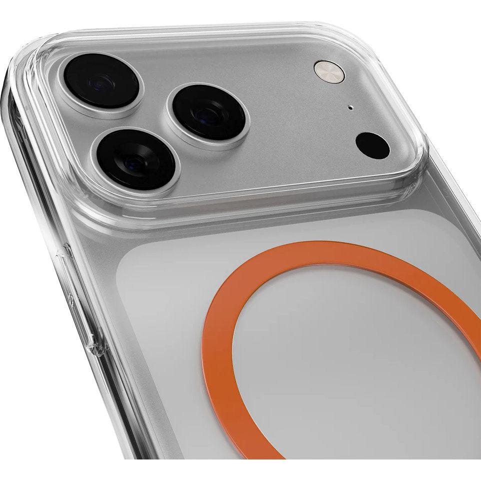 Handyhülle für iPhone 17 Pro Max, Puro Lite Mag Pro, Transparent-Orange