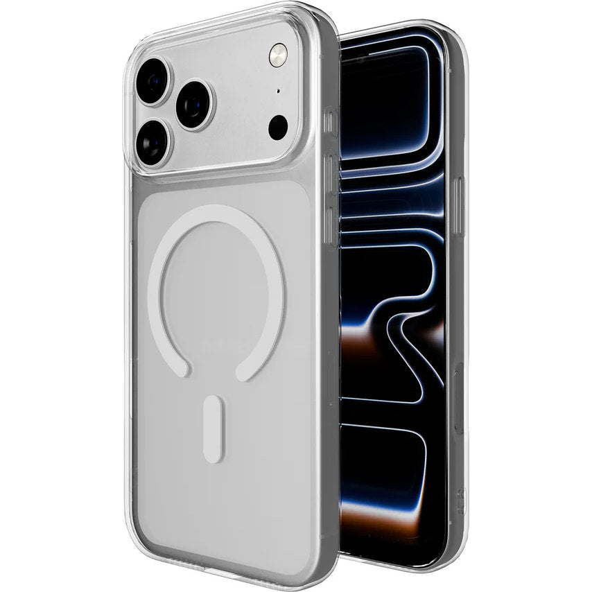 Handyhülle für iPhone 17 Pro Max, Puro Lite Mag Pro, Transparent und Weiß