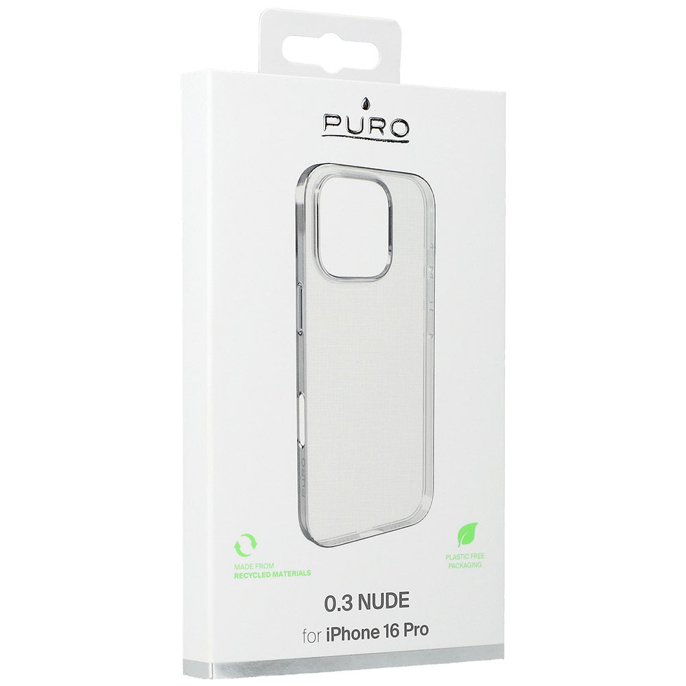 Handyhülle für iPhone 16 Pro, Puro 0.3 Nude, Transparent