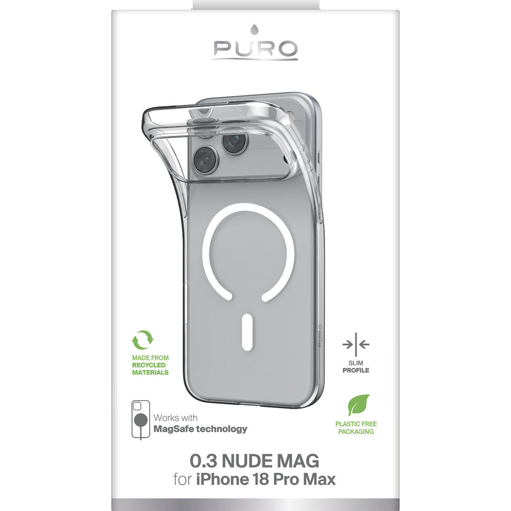 Handyhülle für iPhone 18 Pro Max / 17 Pro Max, Puro 0.3 Nude Mag für MagSafe, Transparent (2/2)