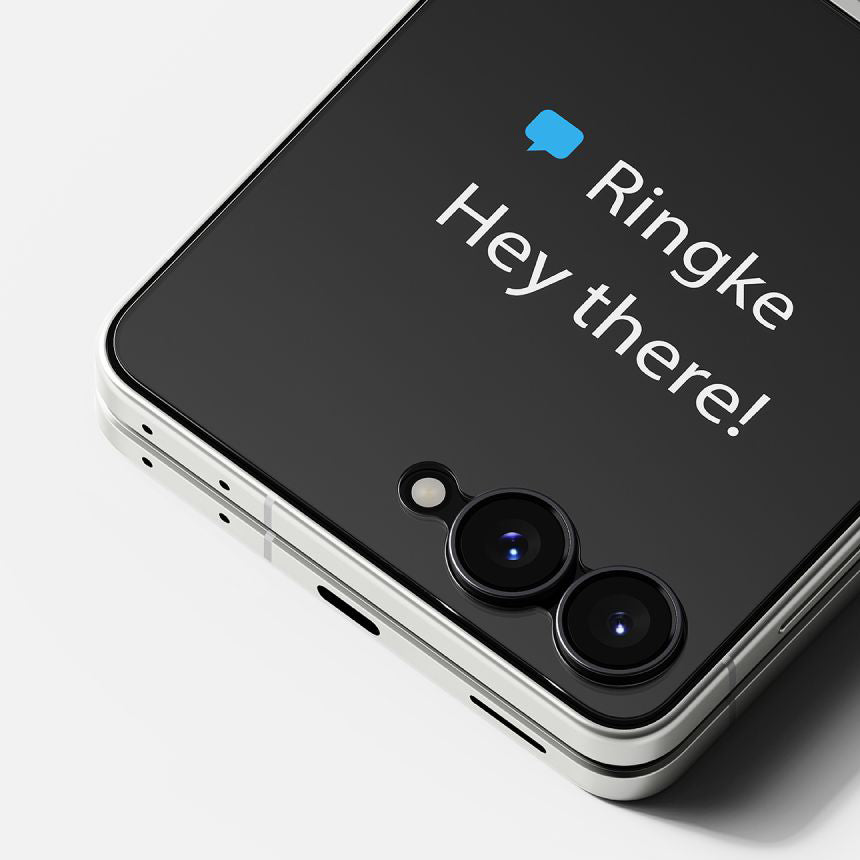 Gehärtetes Bildschirmglas mit Applikator für Galaxy Z Flip8, Ringke Cover Display Pro, Transparent, 2 Stück