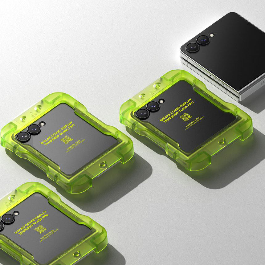 Gehärtetes Bildschirmglas mit Applikator für Galaxy Z Flip8, Ringke Cover Display Pro, Transparent, 2 Stück