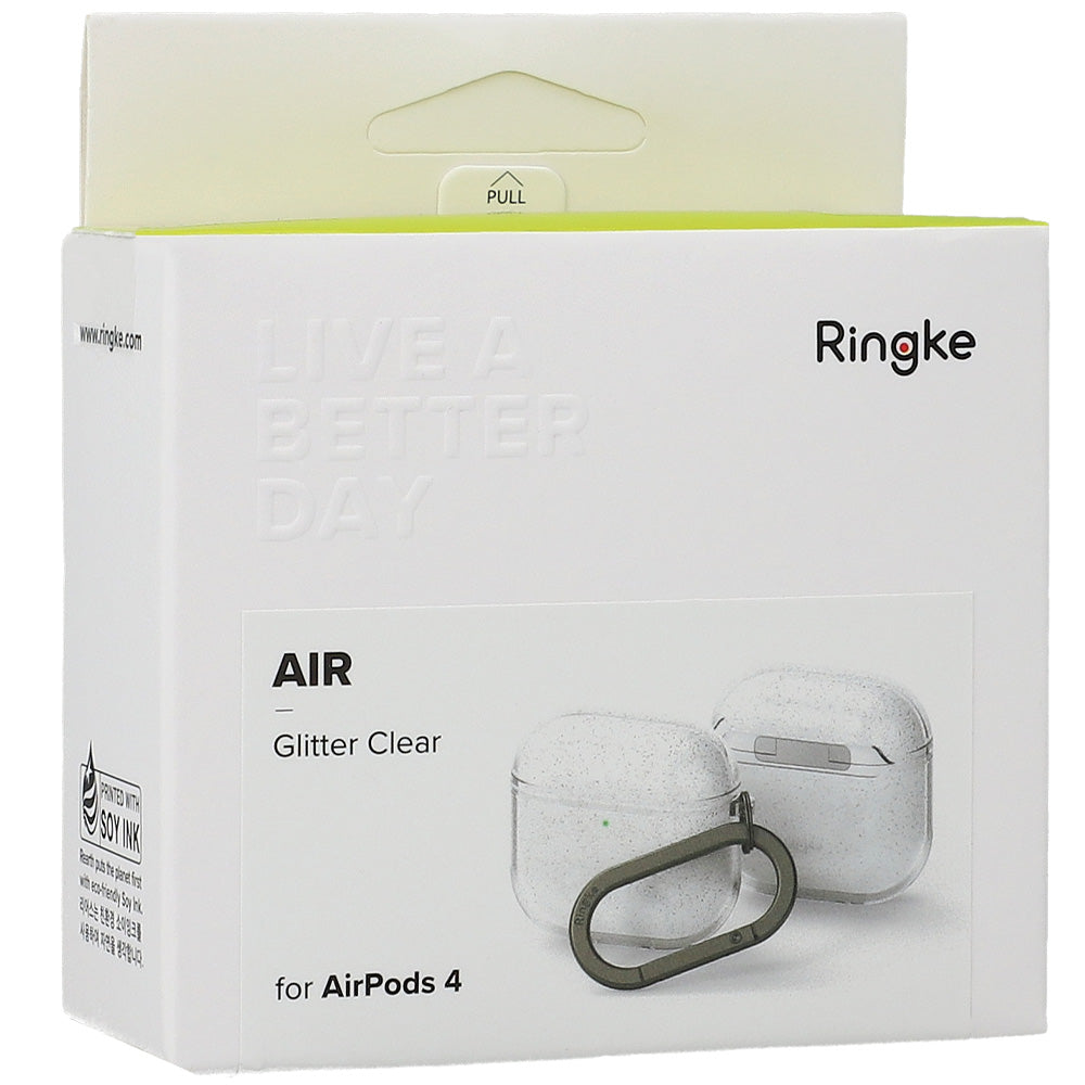 Schutzhülle für Apple AirPods 5 / 4, Ringke Air, Transparent mit Glitzer