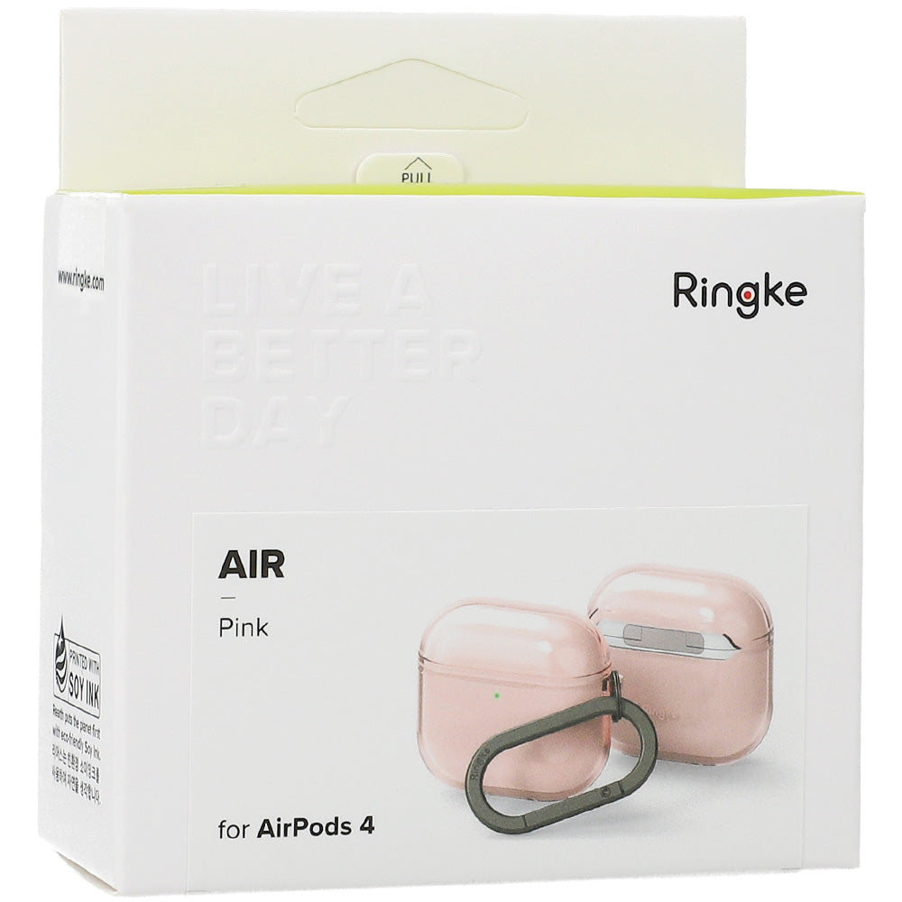 Schutzhülle für Apple AirPods 5 / 4, Ringke Air, Transparent und Rosa