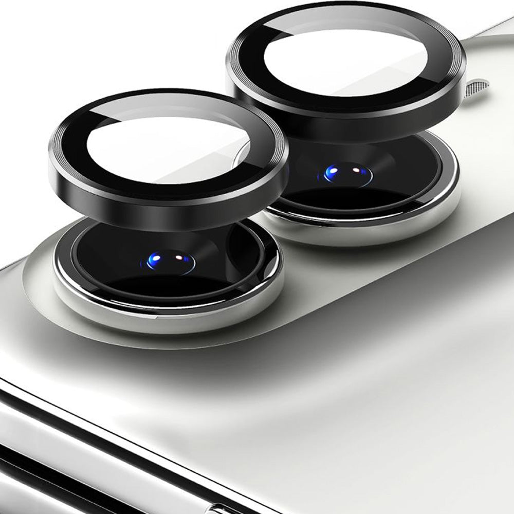 Kameraschutz für iPhone Duo, Ringke Camera Lens Frame Glass, 2-Pack, Schwarz (3/8)
