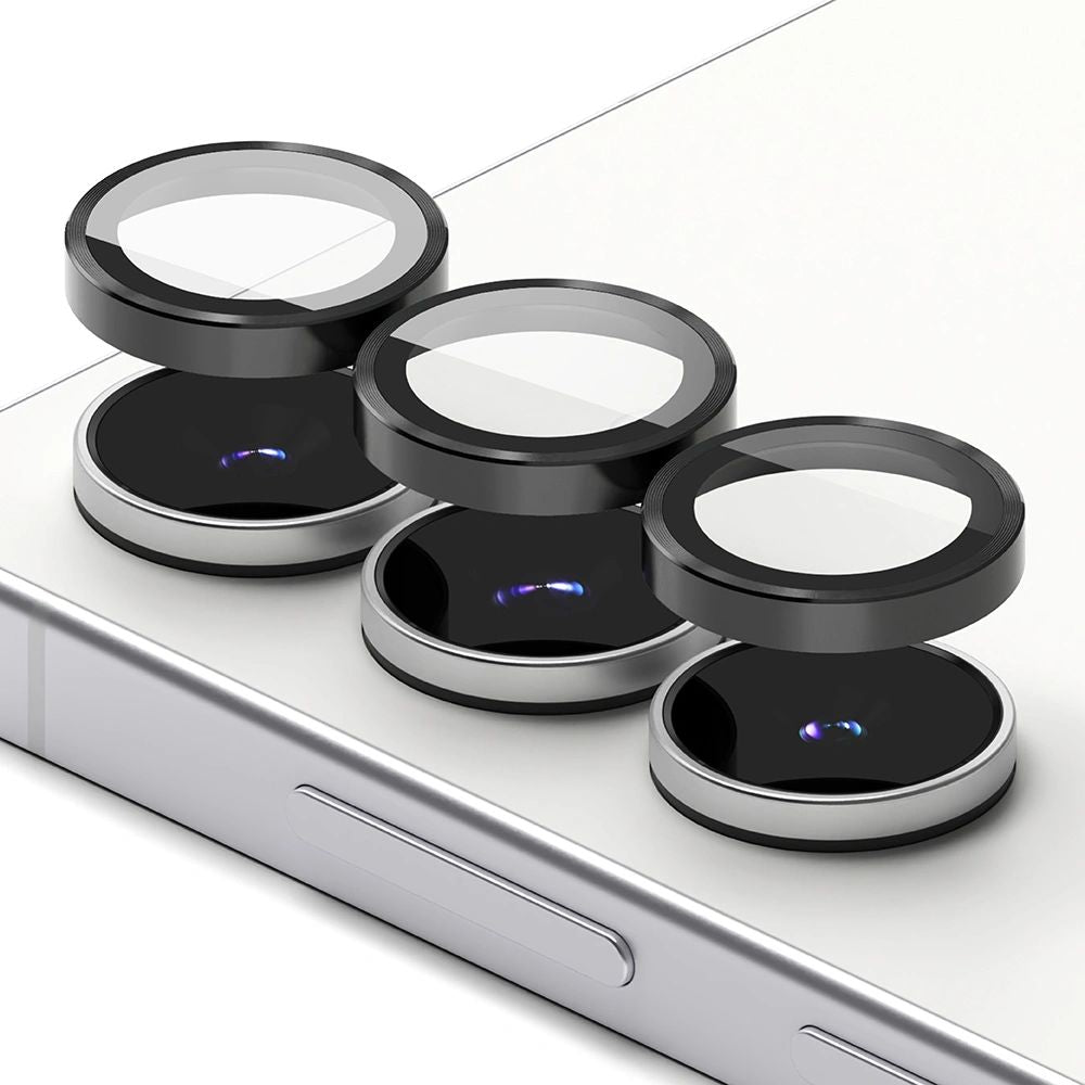 Kameraschutz für Galaxy S25 FE, Ringke Camera Lens Frame Glass, 2-Pack, Schwarz und Transparent