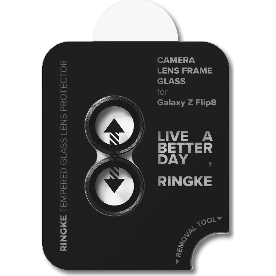 Kameraschutz für Galaxy Z Flip8, Ringke Camera Lens Frame Glass, 2-Pack, Schwarz