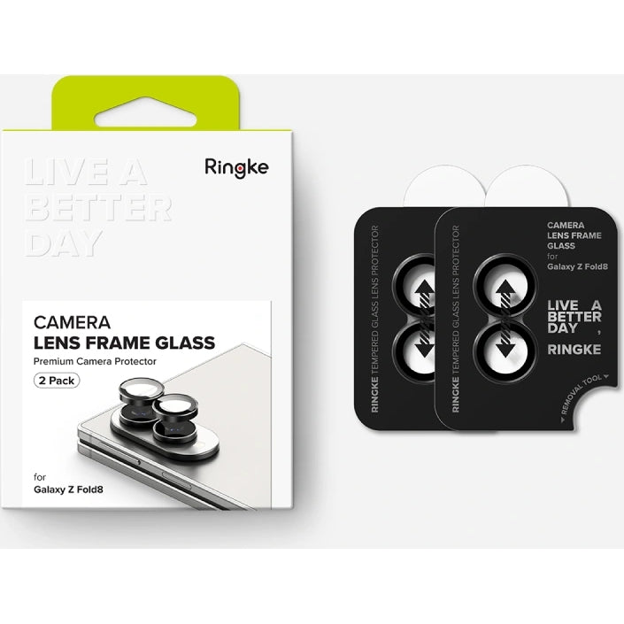 Kameraschutz für Galaxy Z Fold8, Ringke Camera Lens Frame Glass, 2-Pack, Schwarz