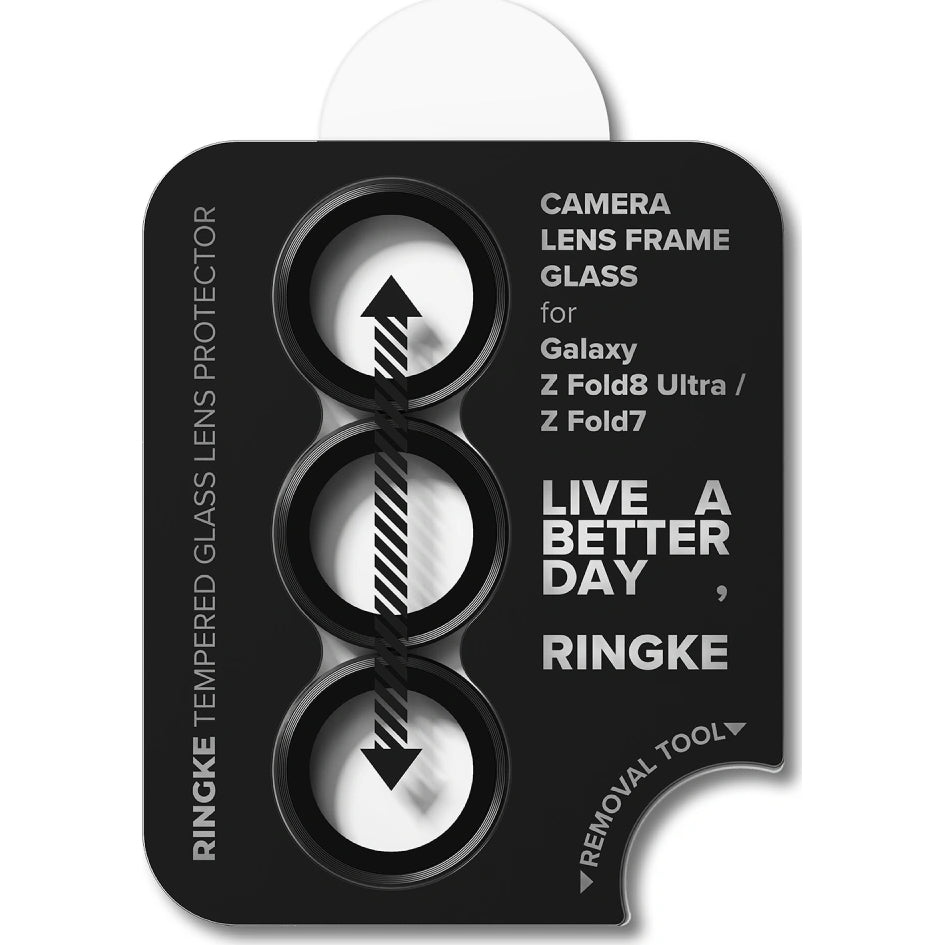 Kameraschutz für Galaxy Z Fold8 Ultra / Z Fold7, Ringke Camera Lens Frame Glass, 2-Pack, Schwarz