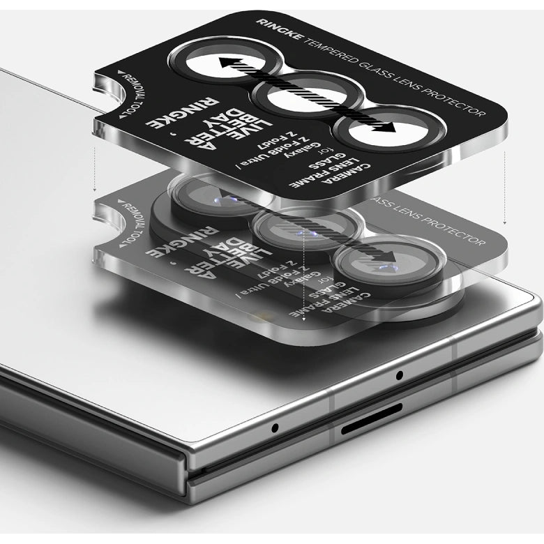 Kameraschutz für Galaxy Z Fold8 Ultra / Z Fold7, Ringke Camera Lens Frame Glass, 2-Pack, Schwarz