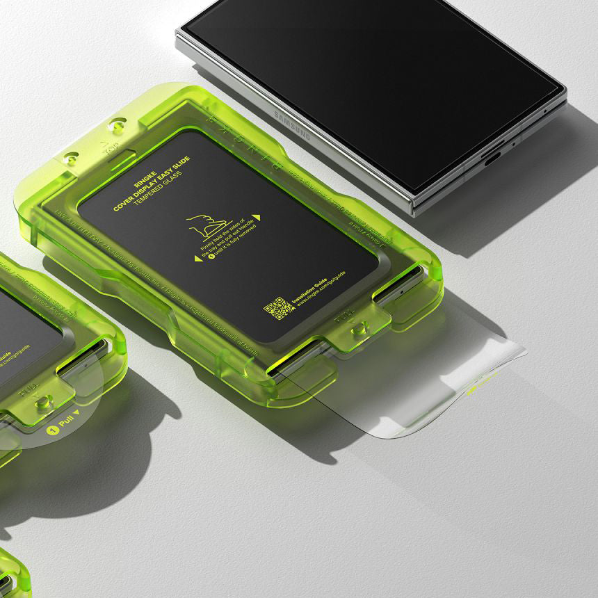 Gehärtetes Bildschirmglas mit Applikator für Galaxy Z Fold8, Ringke Cover Display Easy Slide, Transparent, 2 Stück